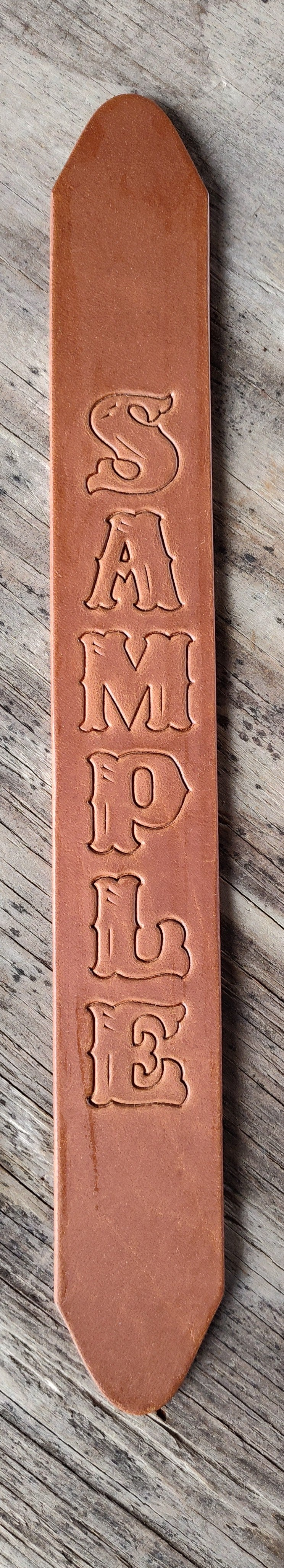 Leather Guitar Strap; Personalized Guitar Strap; Light Brown