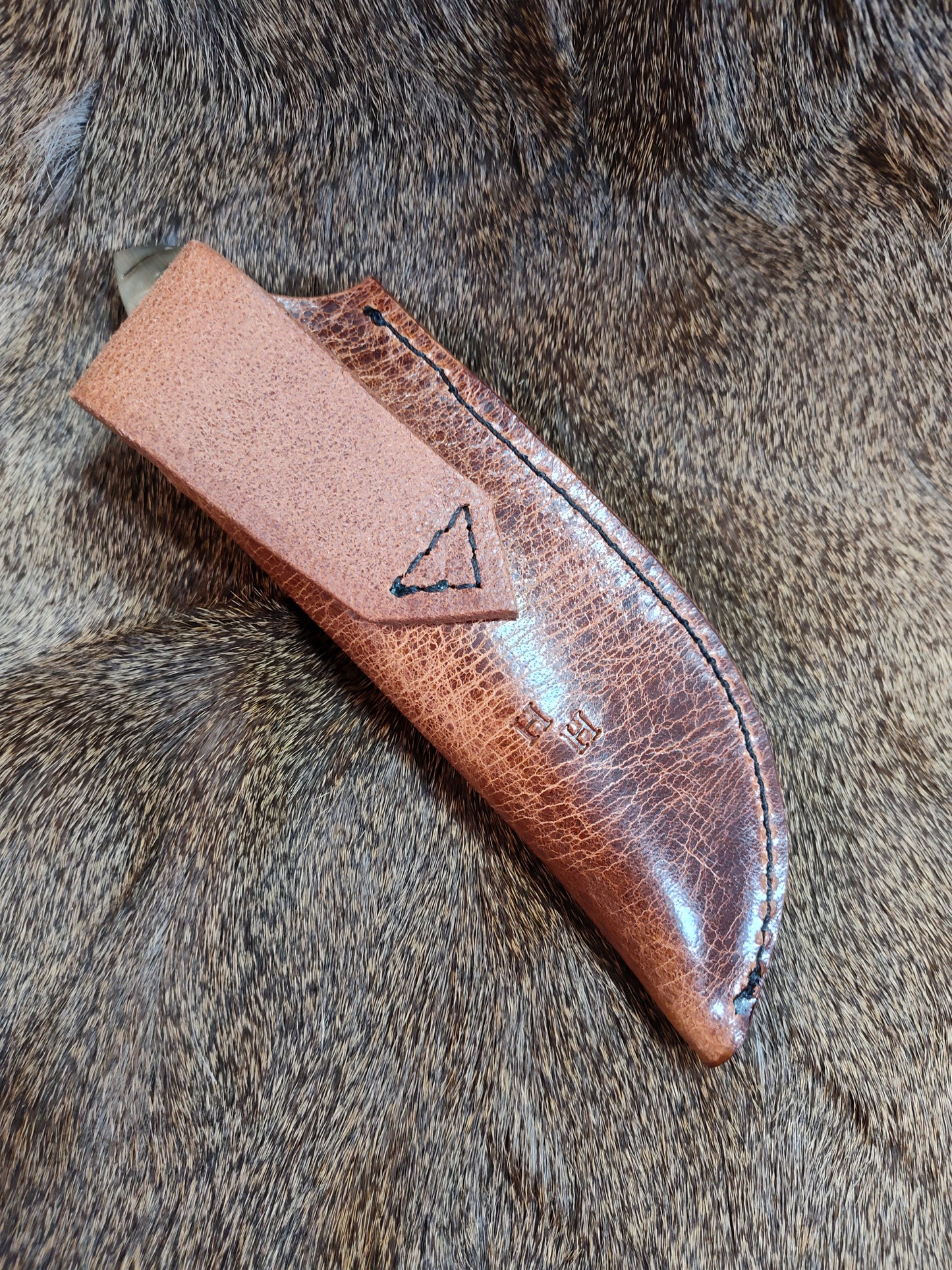 Leather Knife Sheath; Distressed Brown; Thick Water Buffalo Leather; Right or Left Handed; Fixed Blade Sheaths; 6 Sizes