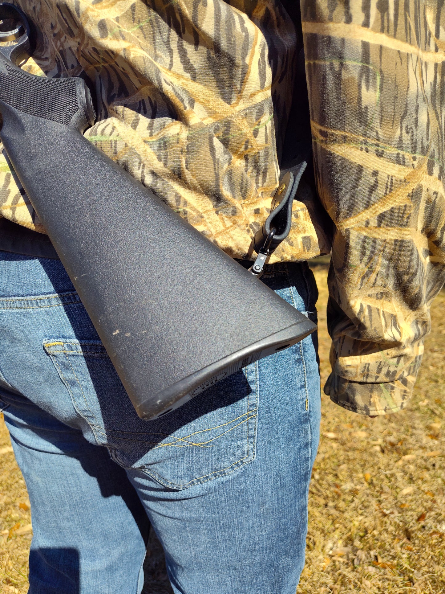 Rifle Sling; Genuine Water Buffalo Leather; Personalizable; Black