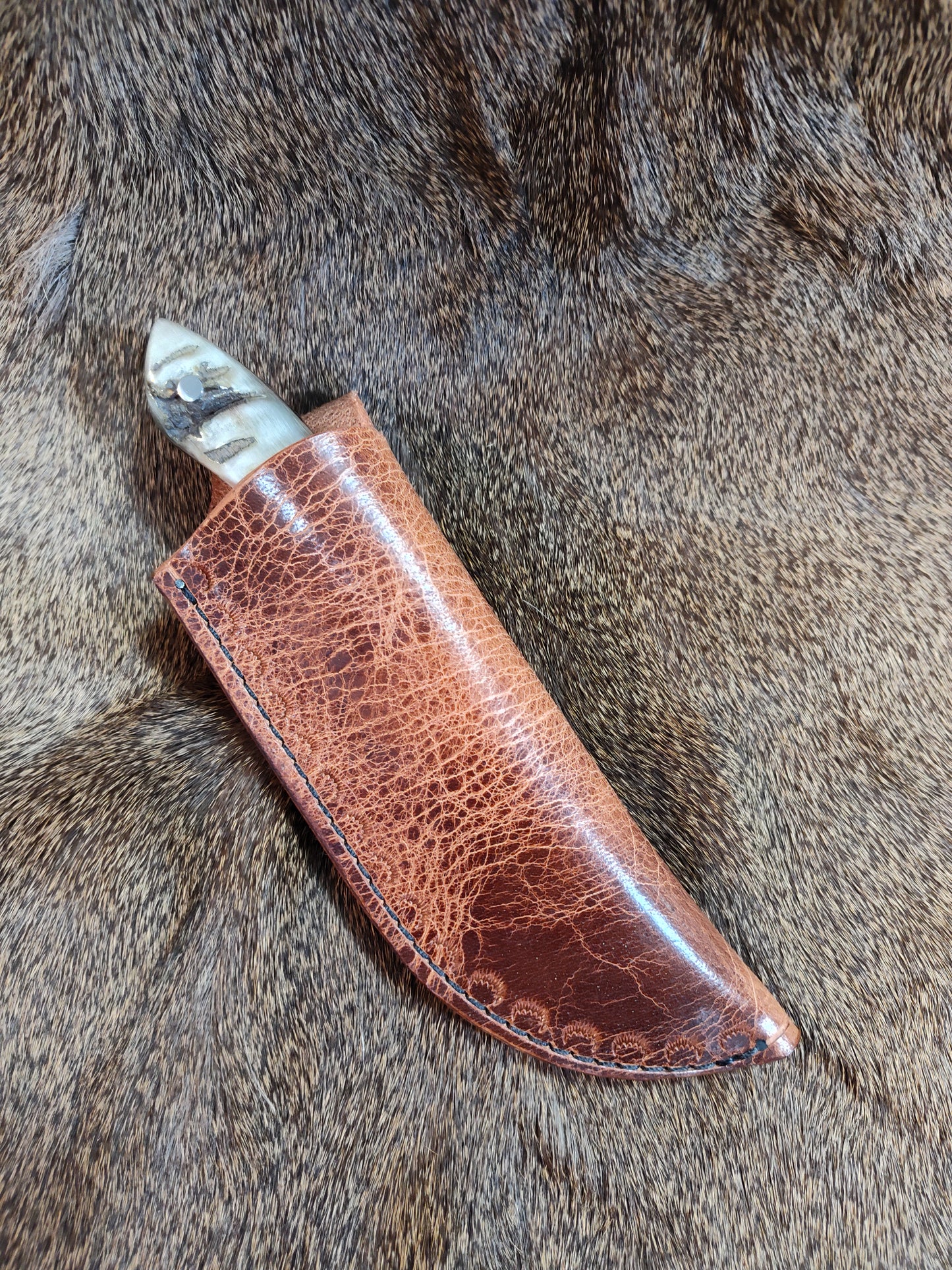 Leather Knife Sheath; Distressed Brown; Thick Water Buffalo Leather; Right or Left Handed; Fixed Blade Sheaths; 6 Sizes