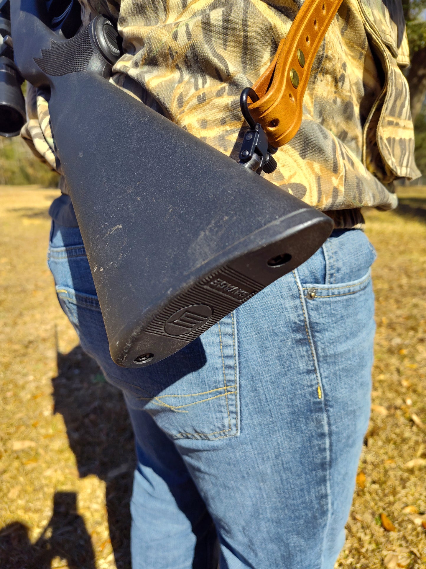 Rifle Sling; Genuine Water Buffalo Leather; Personalizable; Light Brown