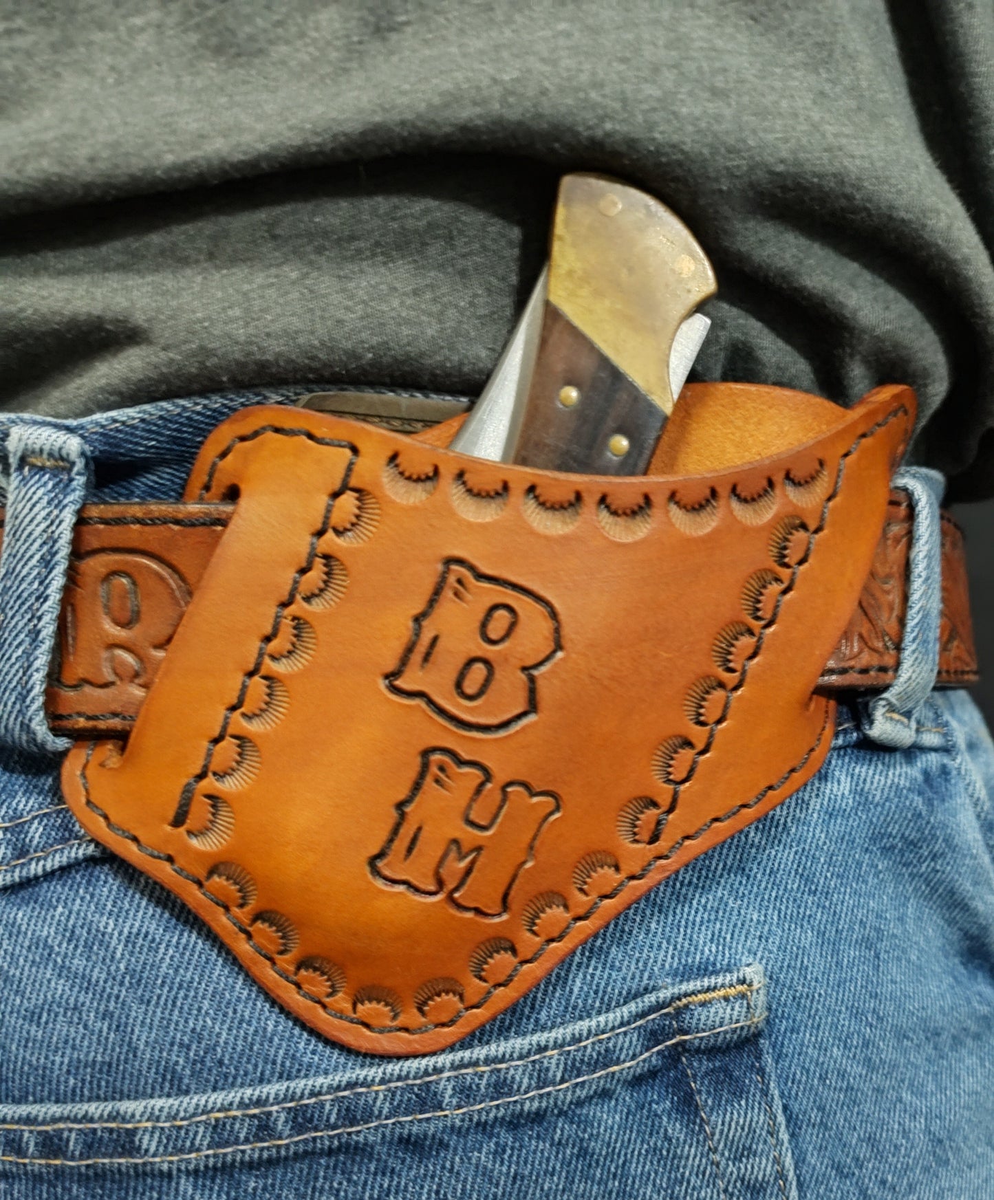 Knife Sheath; Personalized Sheath; Buck 110 or Similar
