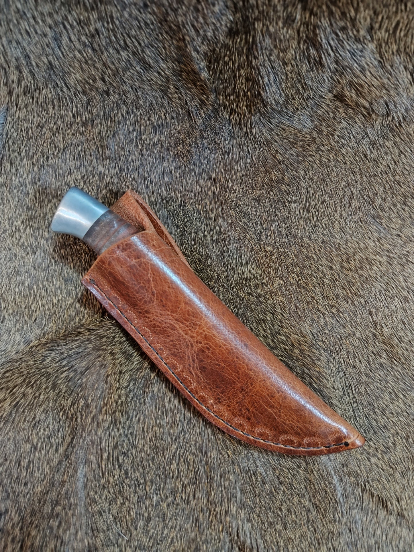Leather Knife Sheath; Distressed Brown; Thick Water Buffalo Leather; Right or Left Handed; Fixed Blade Sheaths; 6 Sizes