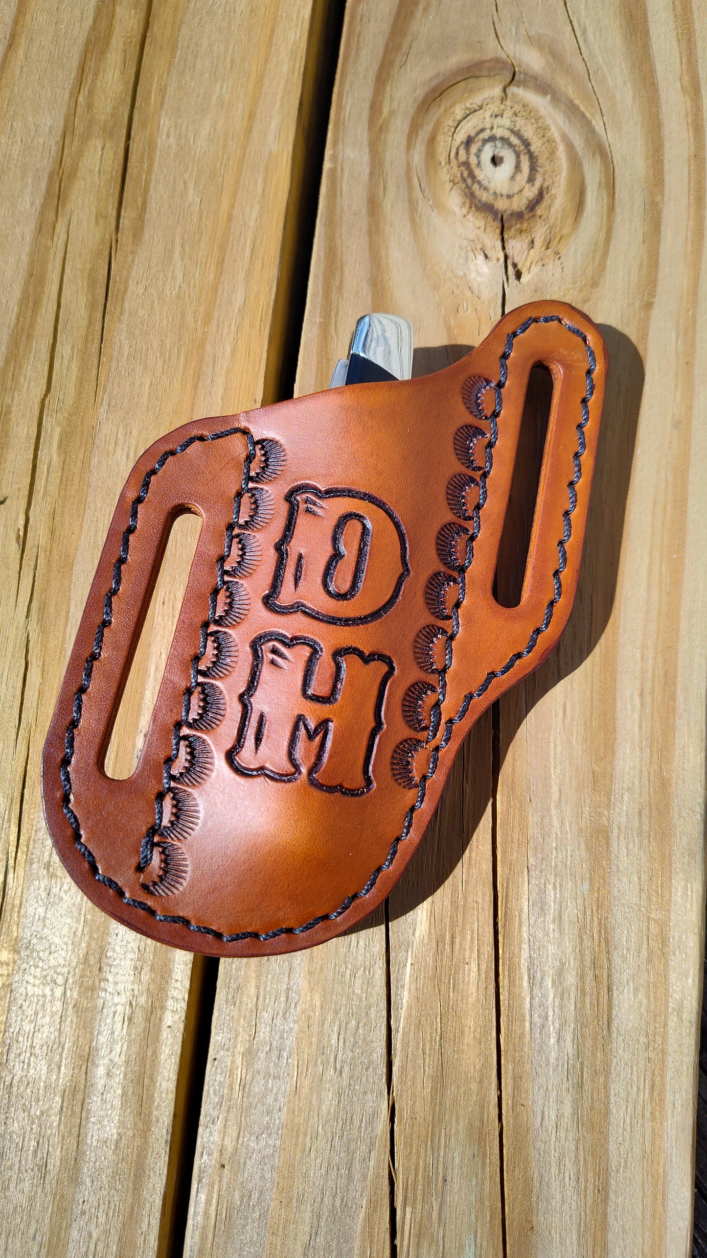 Knife Sheath; Personalized Sheath; Case and Trapper Knives or Similar