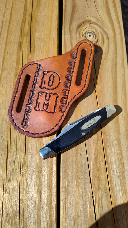 Knife Sheath; Personalized Sheath; Case and Trapper Knives or Similar