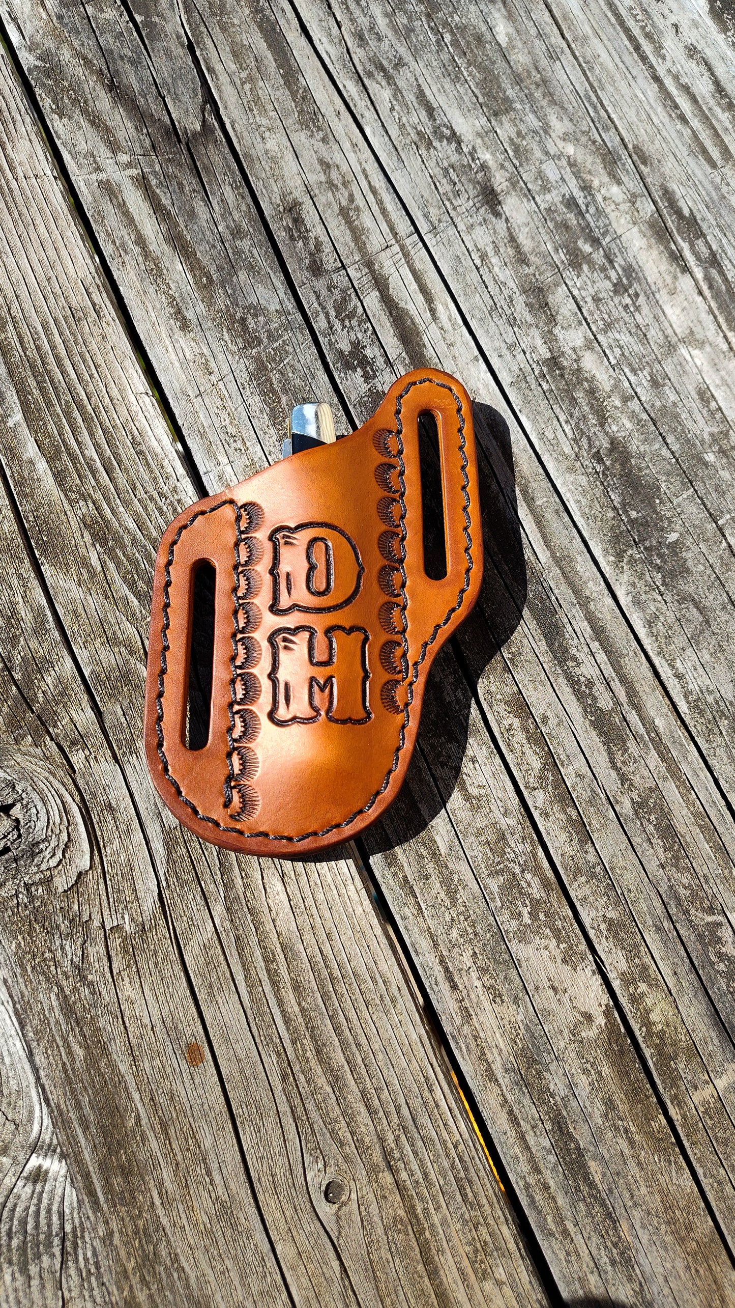 Knife Sheath; Personalized Sheath; Case and Trapper Knives or Similar